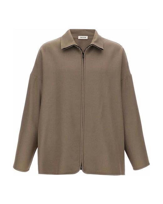 Fear Of God Natural Oversized Virgin Wool Blend Jacket for men
