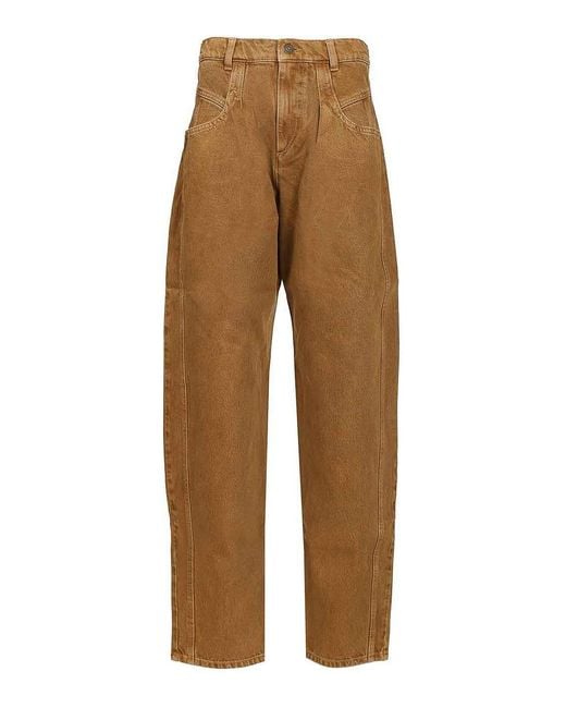 Isabel Marant Natural Lisha Barrel Jeans