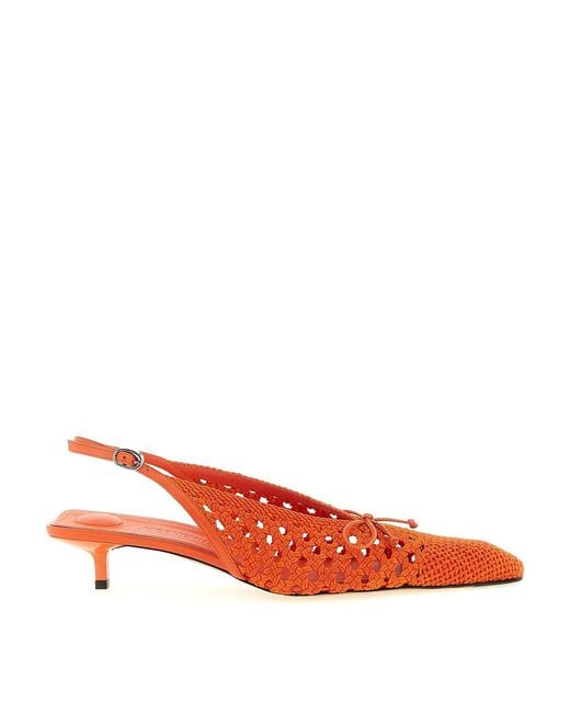 Jacquemus Red Les Slingbacks Cubisto B Slingback
