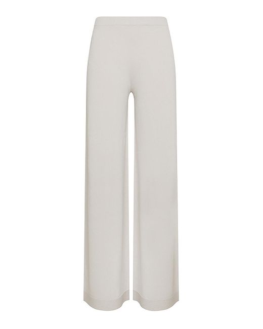 D. EXTERIOR White Soft Trousers