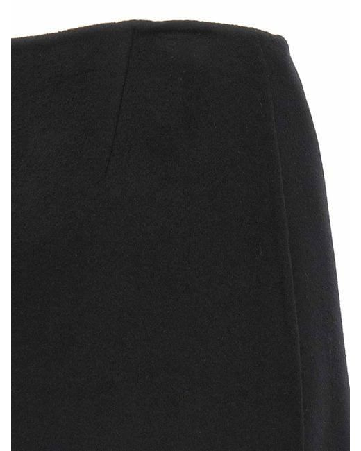 Ermanno Scervino Black Elegant Skirt Made From Virgin Wool Featuring Jewel Details