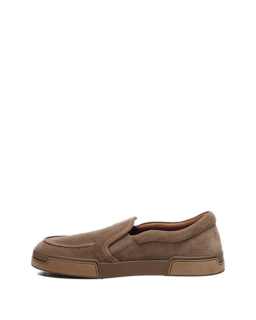 Dolce & Gabbana Brown Suede Slip-On Sneakers for men