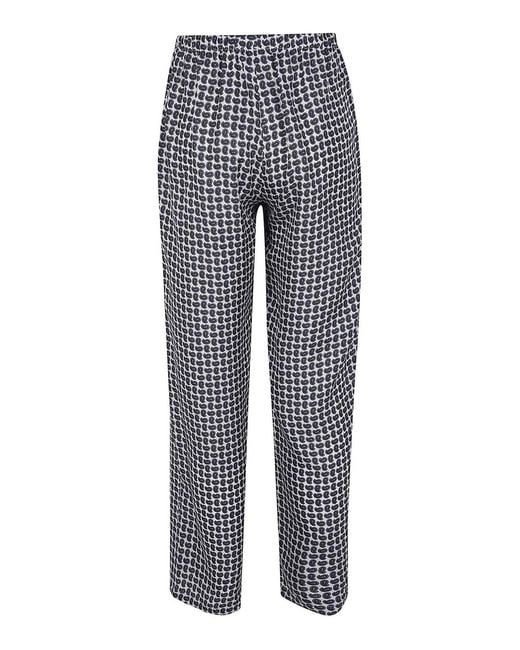 Laura Urbinati Blue Elastic Waist Wide Leg Trousers