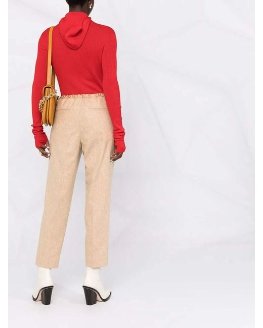 Jil Sander Red High Neck Pullover