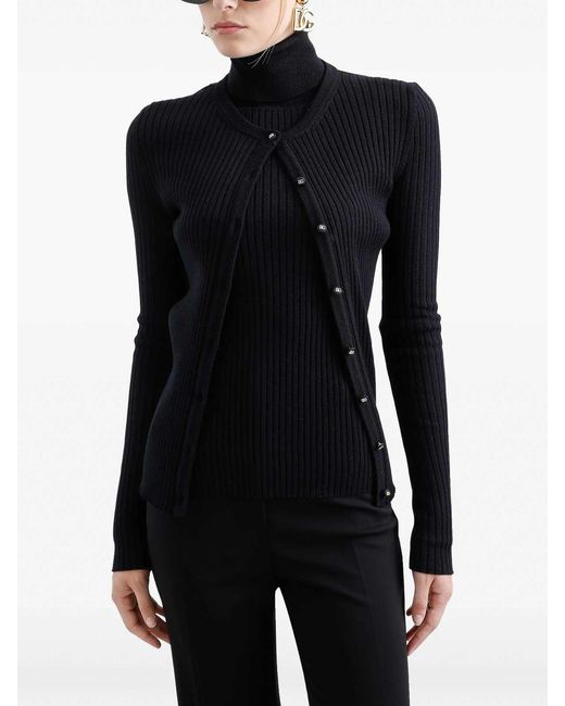 Dolce & Gabbana Black Cardigan With Buttons