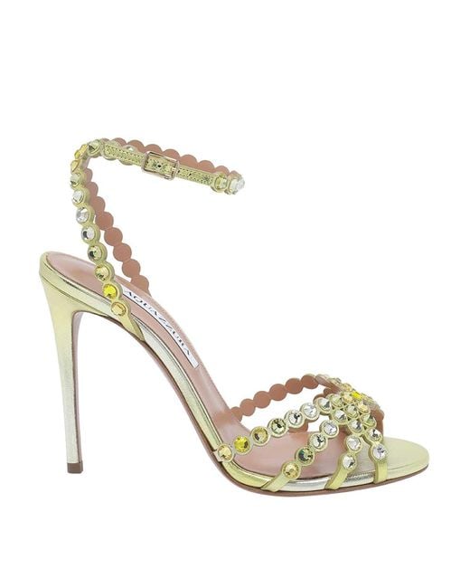 Aquazzura Metallic Tequila Pump Sandals