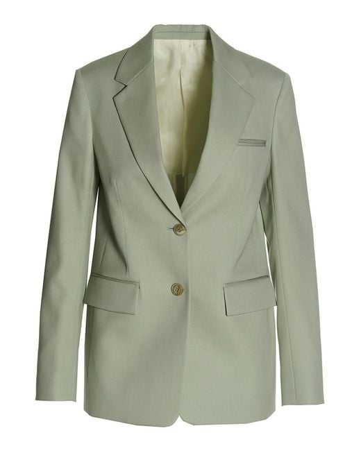 Lanvin Green Wool Single Breast Blazer Jacket