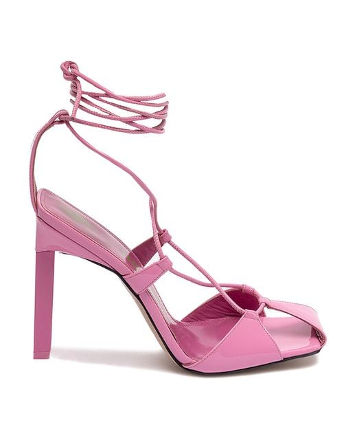 The Attico Pink 'Adele' Lace-Up Pumps