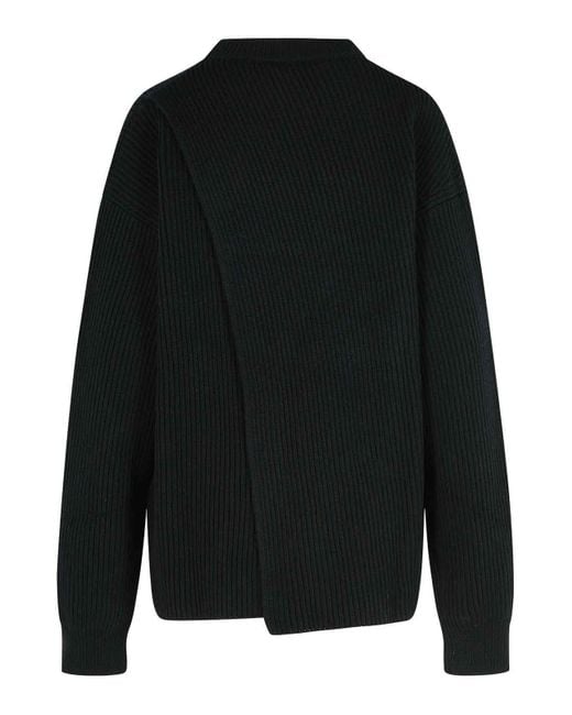 Jil Sander Black Wool Crew Neck Sweater