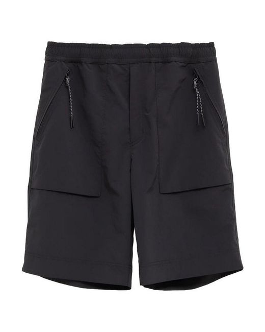 Moncler Black Drawstring Shorts for men