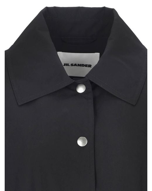 Jil Sander Black Logo Single-Breasted Jacket