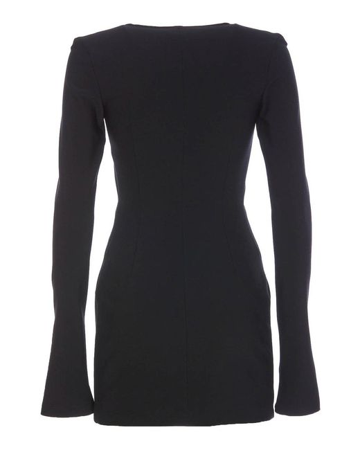 The Attico Black Zip Dress