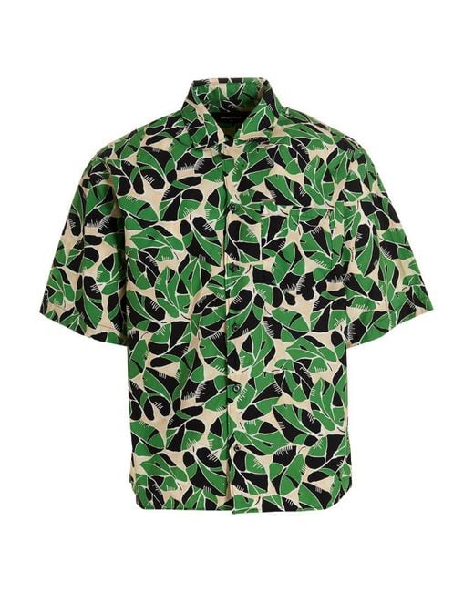 DSquared² Green Bowling Dropped Shirt for men