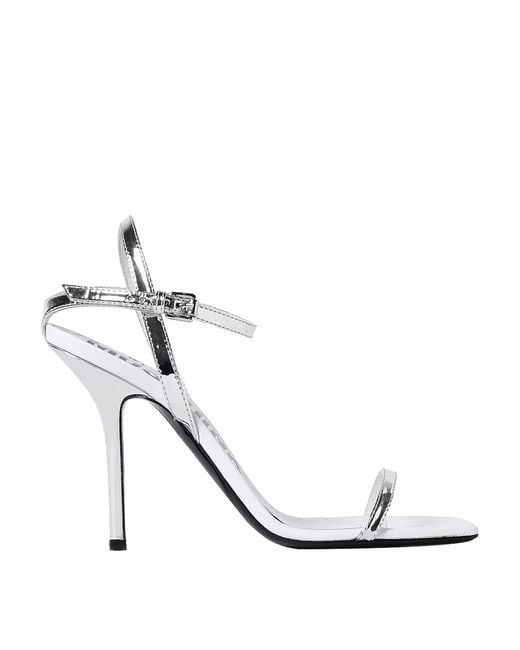 Moschino White Parade Mirror Sandal