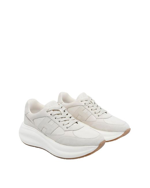 Hogan White Maxi Sneakers