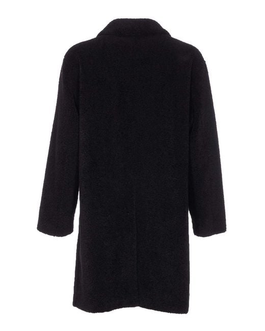 Herno Blue Coat With Frontal Buttons Closure for men