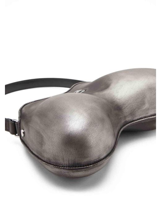 DIESEL Gray Double-D Shoulder Bag