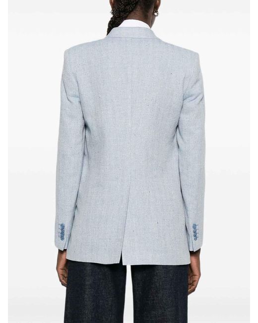 Tagliatore Blue Double-Breasted Wool Jasmine Blazer