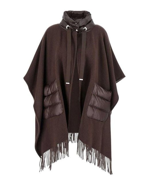 Herno Brown Giaccone Mantella With Ultralight Resort Hdm