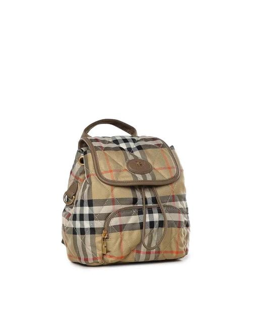 Burberry Natural Mini Horseshoe Backpack