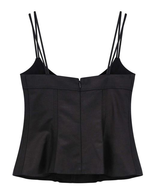 Stella McCartney Black Sleek And Stylish Peplum Top For