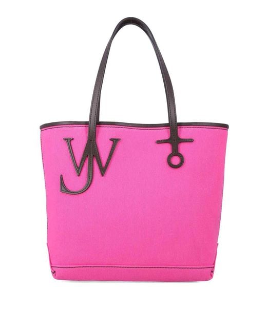 J.W. Anderson Pink Small Anchor Canvas & Leather Tote
