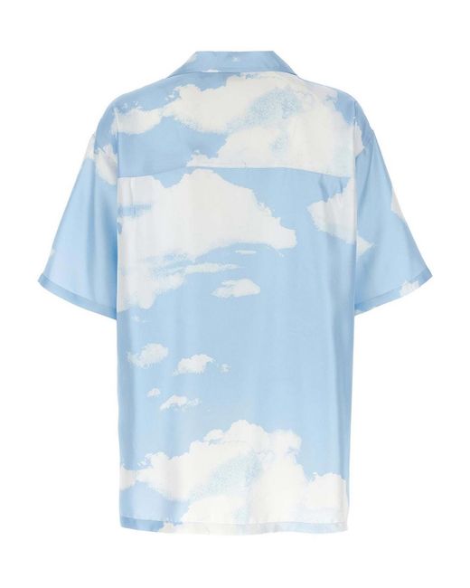 Moschino Blue Silk Shirt for men
