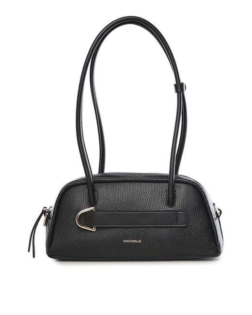 Coccinelle Black Paki Leather Shoulder Bag