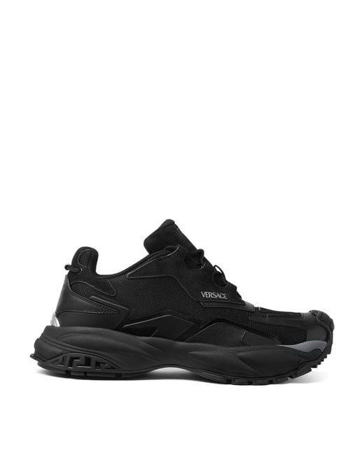 Versace Black Sneakers Fabric for men