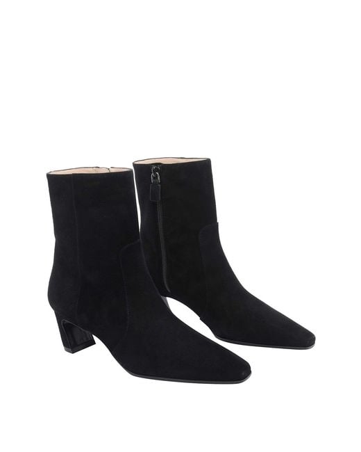 Stuart Weitzman Black Stassi Zip Booties