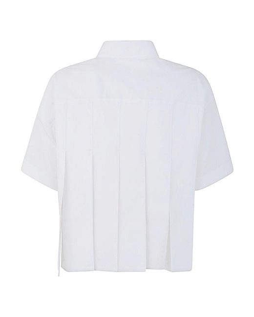 Sacai White Thomas Mason Cotton Poplin Shirt