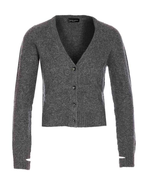 Roberto Collina Gray Cashmere Cardigan