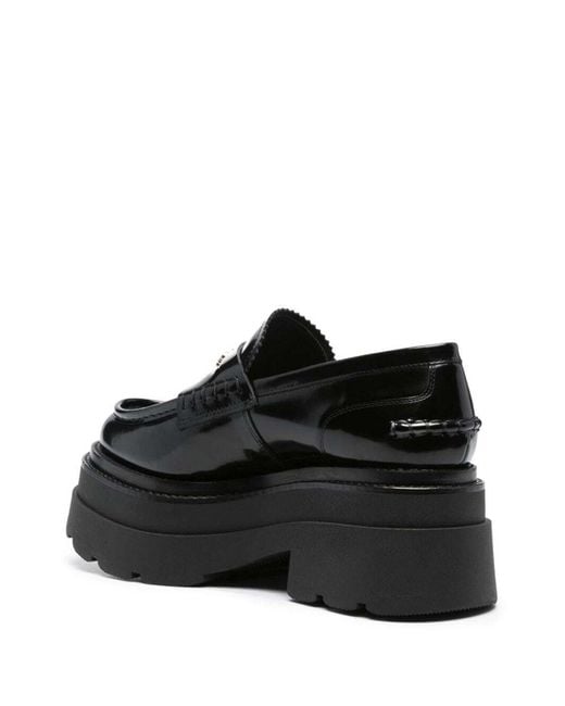 Alexander Wang Black Carter 75 Platform Loafers