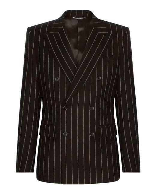 Dolce & Gabbana Black Double-Breasted Jacket for men