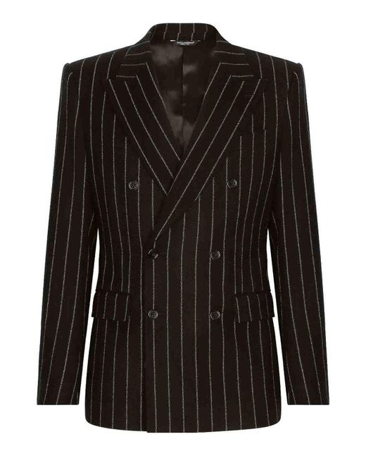 Dolce & Gabbana Black Double-Breasted Jacket for men