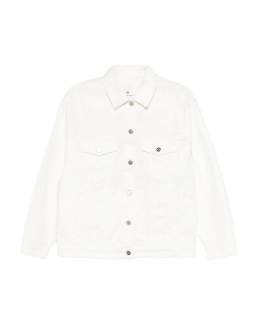 Anine Bing White Outerwear