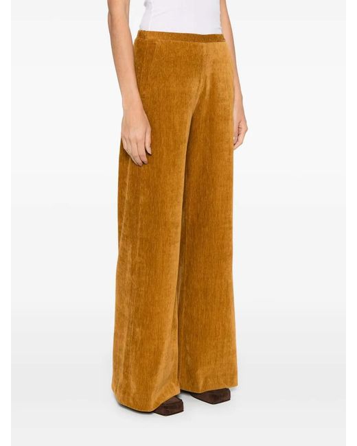 Forte_forte Orange Double Velvet High Waist Pants