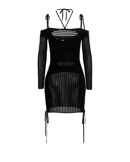 ANDREADAMO Black Cut-Out Dress