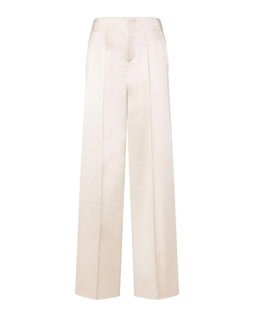Philosophy Di Lorenzo Serafini White Wide Satin Trousers