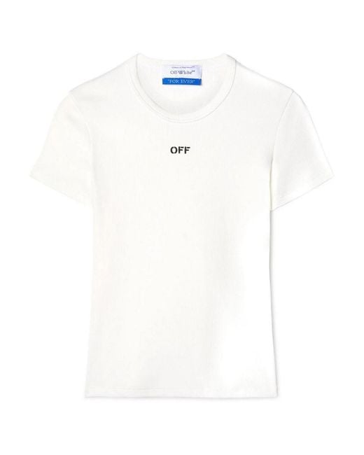 Off-White c/o Virgil Abloh White Off Stamp Rib Basic Tee