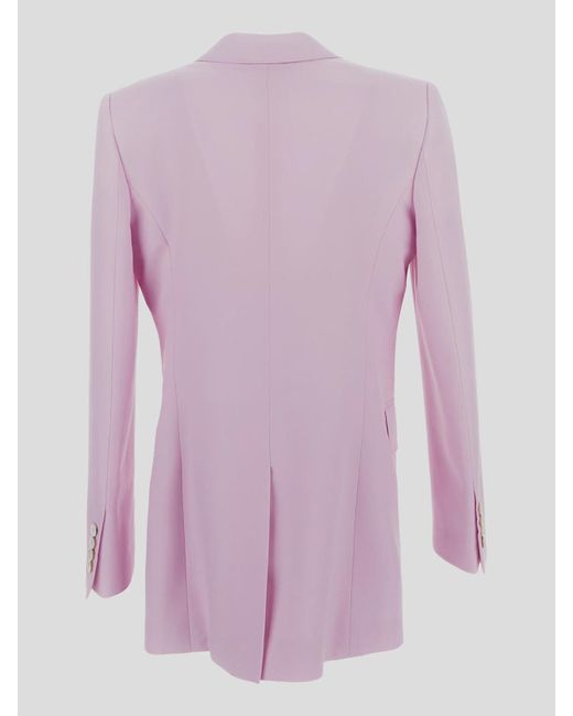 McQueen Purple Cropped Wool-Blend Jacket