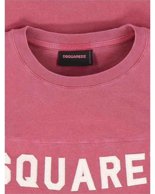 DSquared² Pink T-Shirt Logo for men