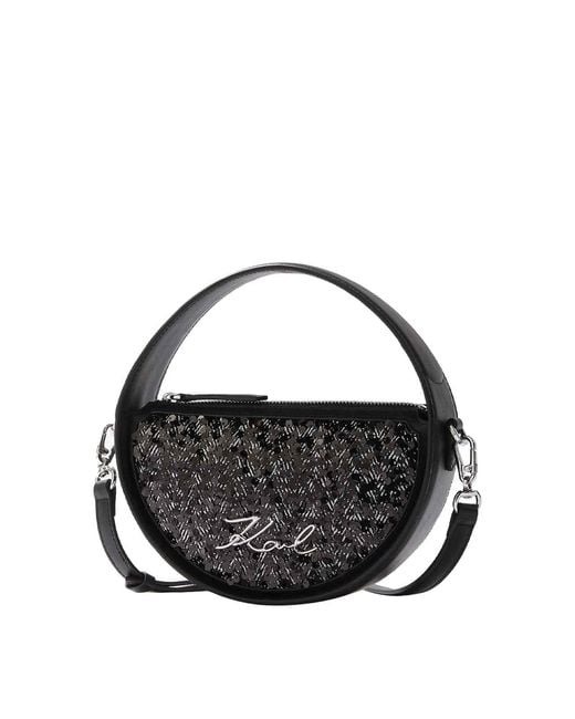 Karl Lagerfeld Black K/Autograph Top Handle