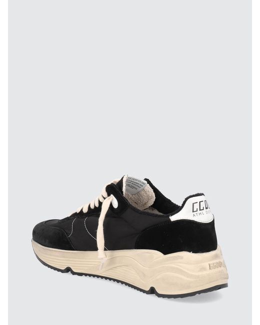 Golden Goose Deluxe Brand Black "Running" Sole Nylon Upper Suede Toe And Spur Leather Sta