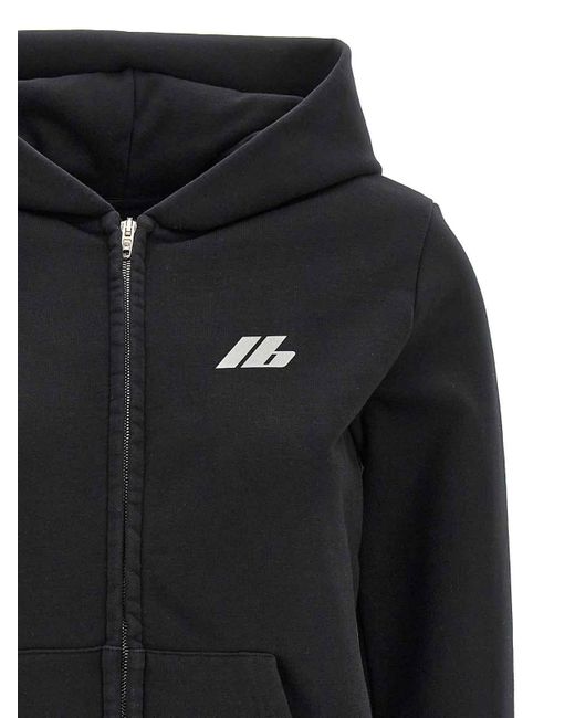 Balenciaga Black Logo Print Hoodie