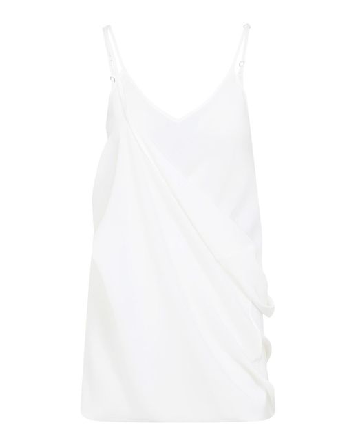 MM6 by Maison Margiela White Silk Mini Dress
