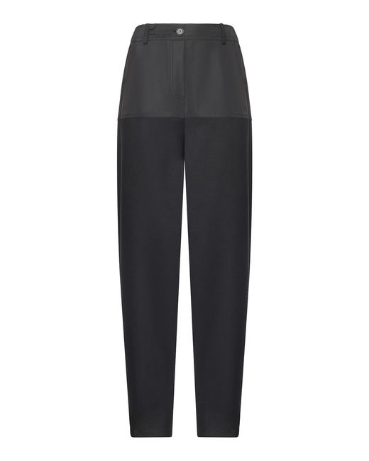 Pinko Black Double-Fabric Trousers