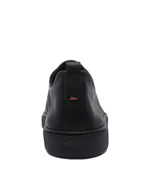 Santoni Black Victory Sneakers for men