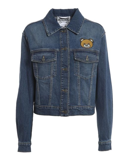 Moschino Blue Teddy Bear Denim Jacket