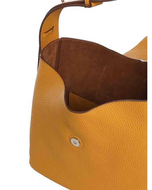 Hogan Orange Trend Leather Hobo Bag